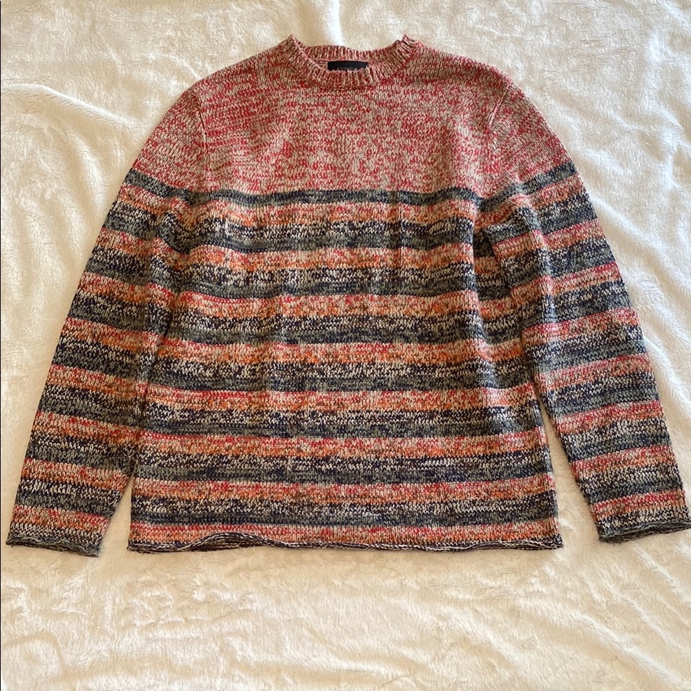 Express Crewneck Sweater with Striped Design